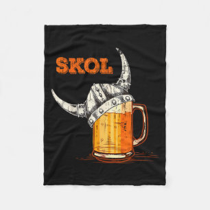Skol Nordic Viking Helm Trinkglas  Fleecedecke