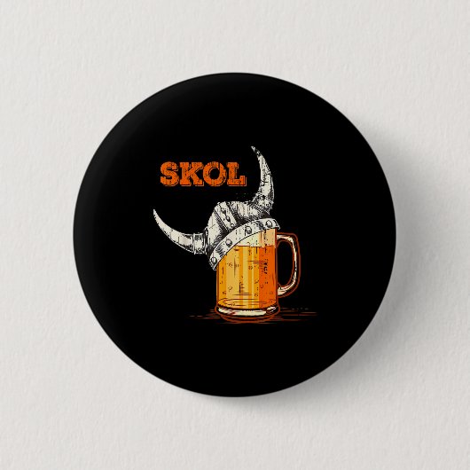 Skol Nordic Viking Helmet Drinking Gl Button (Vorderseite)