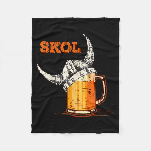 Skol Nordic Viking Helmet Drinking Gl  Fleecedecke (Vorderseite)