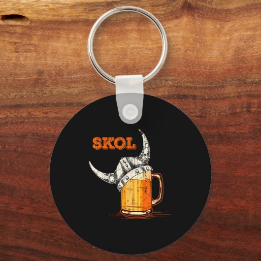 Skol Nordic Viking Helmet Drinking Gl Schlüsselanhänger (Vorderseite)