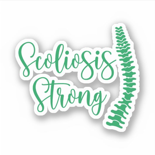 Skoliose-Bewusstsein, Skoliose stark Aufkleber (Vorderseite)