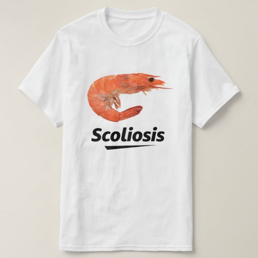 Skoliose-Garnele T-Shirt (Design vorne)