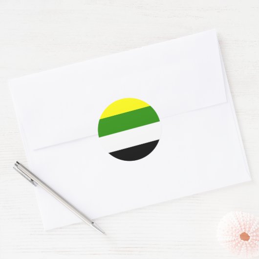 Skoliosexual Pride Flag Runder Aufkleber (Umschlag)