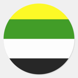 Skoliosexual Pride Flag Runder Aufkleber