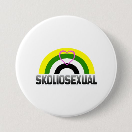Skoliosexual Stolz Button (Vorderseite)