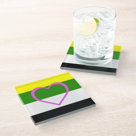 Skoliosexual Stolz Glasuntersetzer (Schrägansicht)