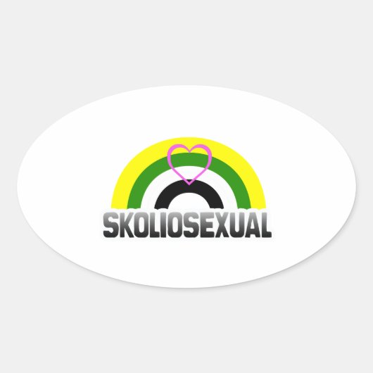 Skoliosexual Stolz Ovaler Aufkleber (Vorderseite)
