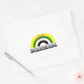 Skoliosexual Stolz Ovaler Aufkleber (Umschlag)