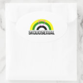 Skoliosexual Stolz Ovaler Aufkleber (Tasche)