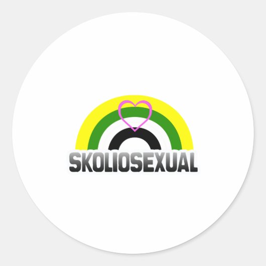Skoliosexual Stolz Runder Aufkleber (Vorderseite)