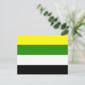Skoliosexuelle Flagge Postkarte (Stehend Vorderseite)