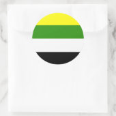Skoliosexuelle Flagge Runder Aufkleber (Tasche)