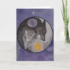 Skoll and Hati Blank Greeting Card Karte