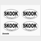 Skook Ovaler Aufkleber (Blatt)