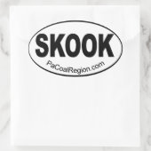 Skook Ovaler Aufkleber (Tasche)