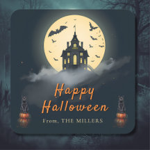 Skoopy Cat Moonlit Manor Halloween-Aufkleber