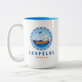 Skopelos, Griechenland Zweifarbige Tasse