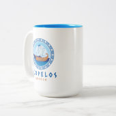 Skopelos, Griechenland Zweifarbige Tasse (Vorderseite Links)