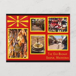 Skopje, Altes Basar in Nordmakedonien Postkarte