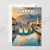 Skopje, das vibrierende Herz Nordmazedoniens Postkarte (Vorne/Hinten)