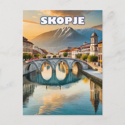 Skopje, das vibrierende Herz Nordmazedoniens Postkarte (Vorderseite)