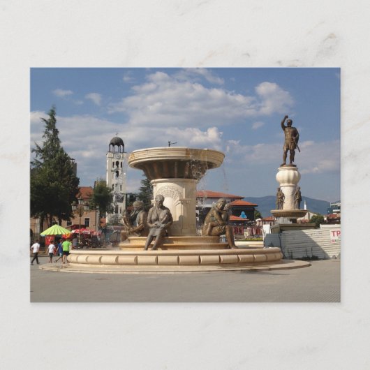 Skopje Postkarte (Vorderseite)