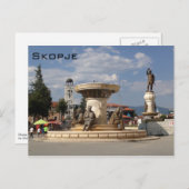Skopje Postkarte (Vorne/Hinten)