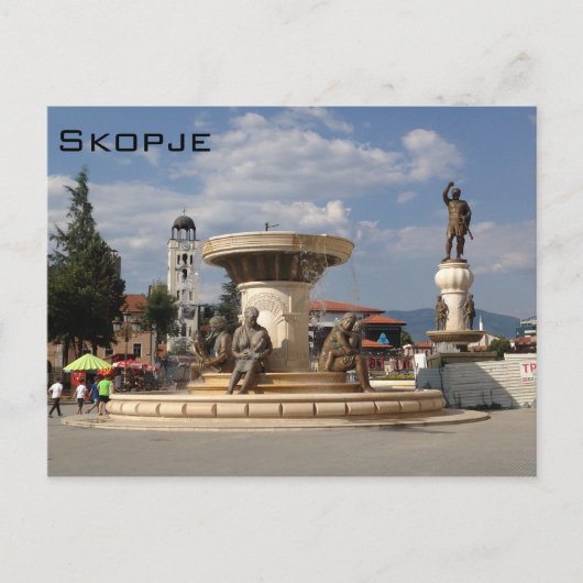 Skopje Postkarte (Vorderseite)