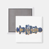 Skopje Skyline Magnet (Vorderseite/Rückseite)