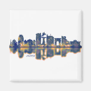Skopje Skyline Magnet