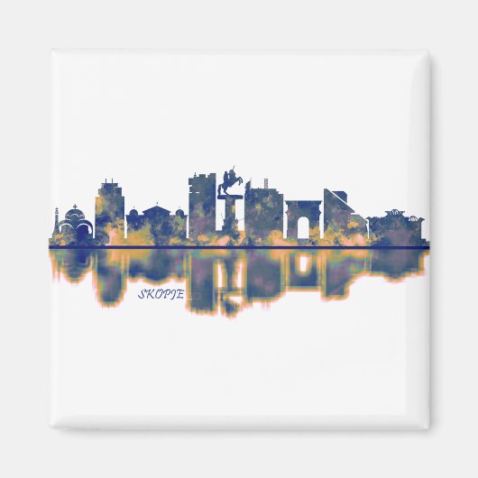 Skopje Skyline Magnet (Vorne)