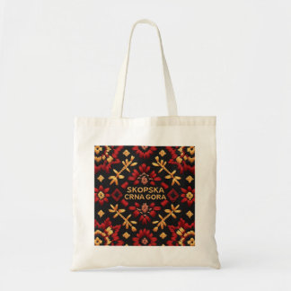 Skopska Crna Gora Stickereien Design Tote Beutel Tragetasche