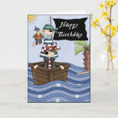 Skorbut kapert Geburtstags-Gruß Karte (Gelbe Blume)