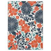 Skorbut und Schwarz Moderne Blumen Klemmbrett (Rückseite)