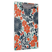 Skorbut und Schwarz Moderne Blumen Klemmbrett (Rechts)