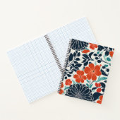 Skorbut und Schwarz Moderne Blumen Notizblock (Innenseite)