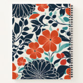 Skorbut und Schwarz Moderne Blumen Notizblock (Rückseite)