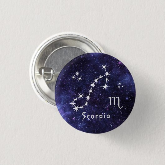 Skorpio-Abzeichen, Horoskop-Abzeichen Button (Vorne & Hinten)