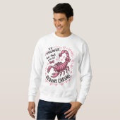 Skorpio Apologie Funny Scorpio Zitat Sweatshirt (Vorne ganz)