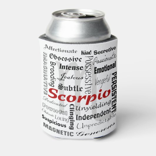 Skorpio Astrologie Horoskop Zodiac Traktion Collag Dosenkühler (Kanne Rückseite)