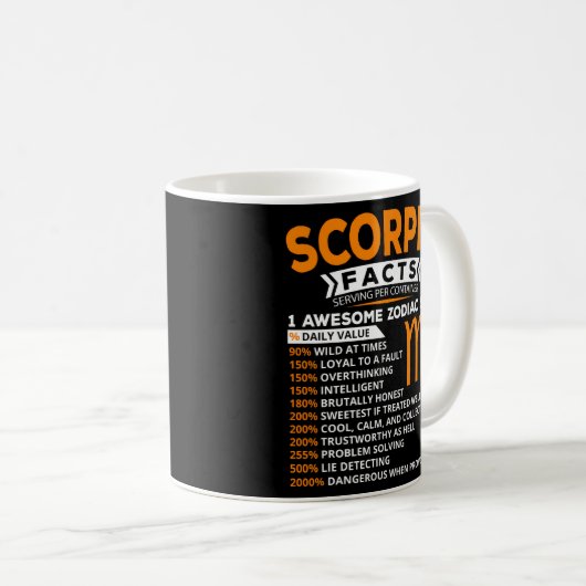Skorpio Astrologie Zodiac-Zeichen Kaffeetasse (VorderseiteRechts)