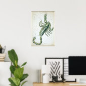Skorpio Astrologisch Zeichnend Poster (Heimbüro)