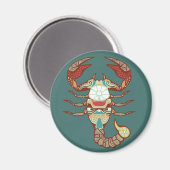 Skorpio Astrologisches Zeichen Magnet (Vorderseite/Rückseite)
