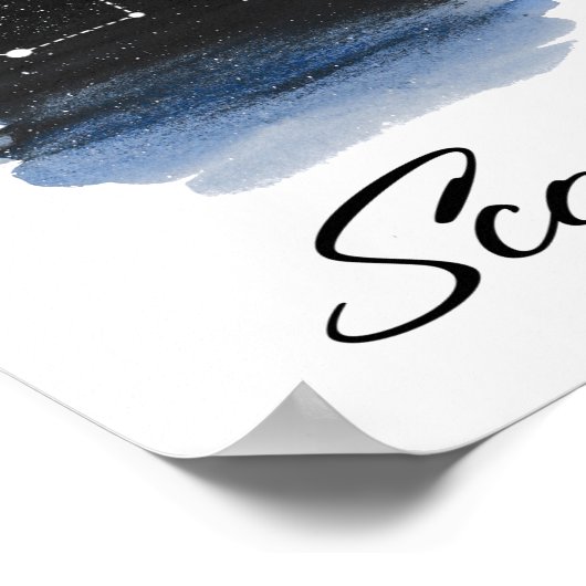 Skorpio Astrologisches Zeichen Poster (Ecke)