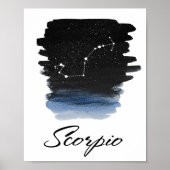 Skorpio Astrologisches Zeichen Poster (Vorne)