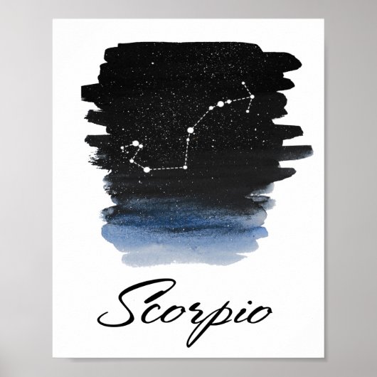 Skorpio Astrologisches Zeichen Poster (Vorne)