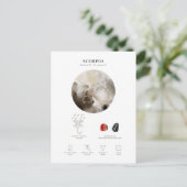 Skorpio Astrologisches Zeichen Postkarte (Stehend Vorderseite)