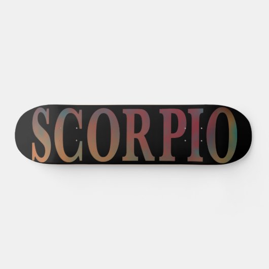 Skorpio Black Skateboard Deck (Horizontal)