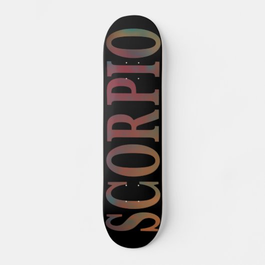 Skorpio Black Skateboard Deck (Vorderseite)