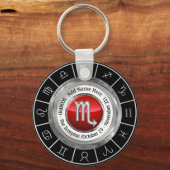 Skorpio - Das Skorpion Zodiac-Zeichen Schlüsselanhänger (Vorderseite)